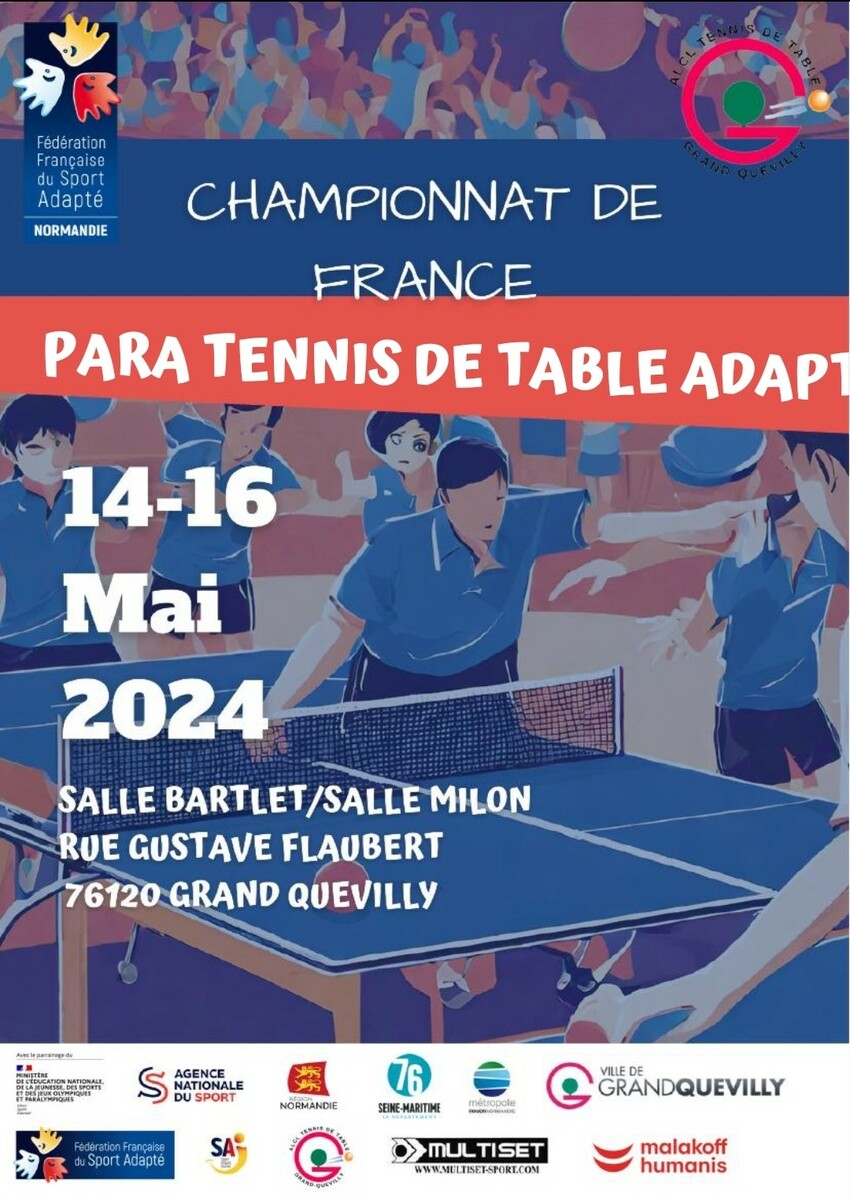 Championnat de France Para Tennis de table Adapté Jeunes.
