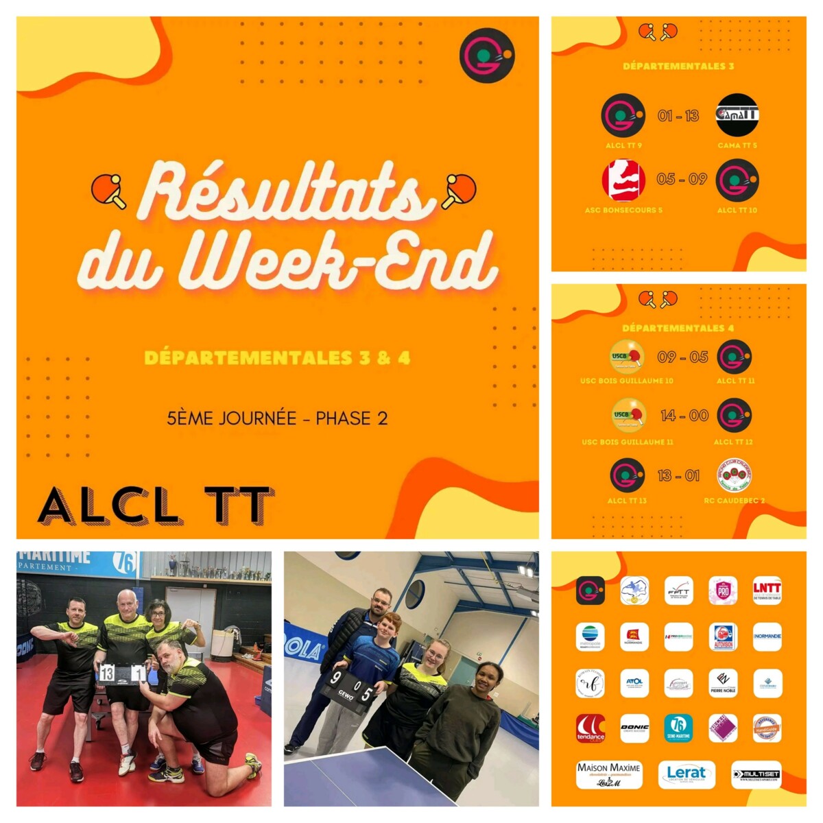 📢 Résultats du Week-End 📢